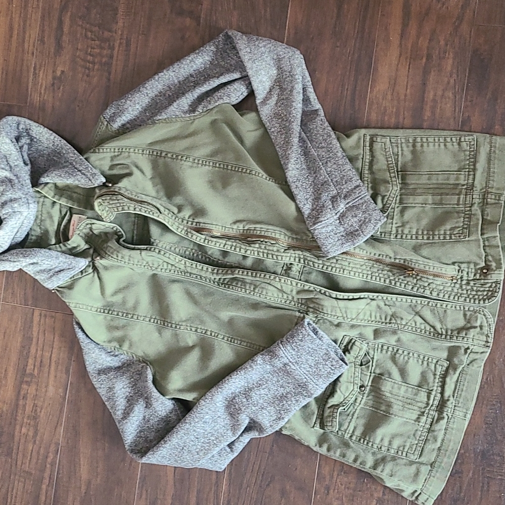 Olive green utility jacket